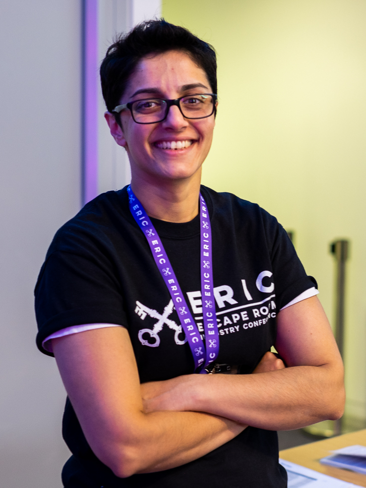 A member of staff at the Escape Room Industry Conference event